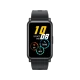 Honor Watch ES siyah akıllı saat, renkli sağlık ve aktivite göstergeleri bulunan dikdörtgen ekranıyla önden görünür.