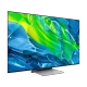 Samsung 65S95B Ultra HD 4K OLED televizyon, canlı mavi-yeşil ekran görüntüsü ve ince siyah tasarım, genel renk.