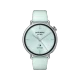 Xiaomi Watch S4 41mm Floroelastomer gümüş akıllı saat, açık yeşil kayış ve yuvarlak kadranla önden görünür