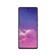 Samsung Galaxy S10 Lite siyah akıllı telefon, önden tam ekran görünüm ve ortada ön kamera deliği