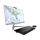 Acer Aspire C22-865 masaüstü bilgisayar, siyah klavye ve fareyle birlikte önden görünüm