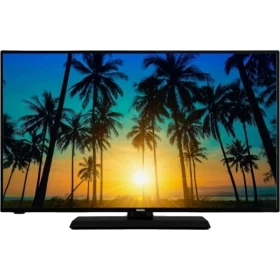 Vestel 32H8500 HD Ready LED televizyon, siyah çerçeveli ekranda gün batımında palmiye manzarası