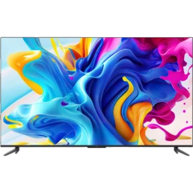 TCL 50C645 Ultra HD 4K LED TV, renkli soyut ekran görüntüsüyle modern tasarım, genel renk