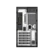 Dell Precision T3630 masaüstü bilgisayarın siyah kasası ve arka bağlantı paneli görünümü