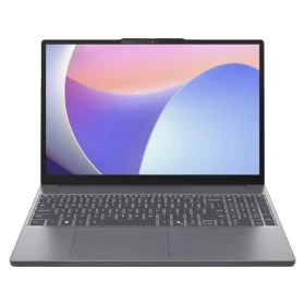 Lenovo IdeaPad Slim 3 83K70098TR005 gri iş ve ofis laptopu, açık ekranlı ön görünüm