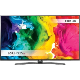 LG 65UH661V Ultra HD 4K LED televizyon ekranında HDR 4K canlı renkler, siyah çerçeve tasarım