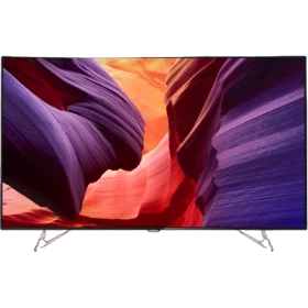 Philips 65PUS8901 Ultra HD 4K LED televizyon; renkli soyut ekran görüntüsü ile önden görünüm