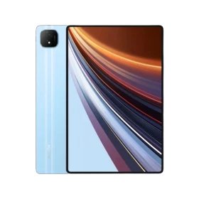 Honor Pad GT Pro mavi oyuncu tableti; arka panel ve ekran ayrıntılı olarak birlikte gösteriliyor.