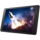Lenovo Tab E8 TB-8304F1 siyah tablet, ekranda uzay roket görseliyle önden görünüm.