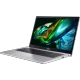 Acer Aspire 3 A315-44P-R9Y8 gümüş iş ve ofis laptopu, açık ekranlı ince tasarımıyla önden açılı görünüm