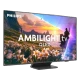 Philips 65PUS8600 Ultra HD 4K LED televizyon, AMOLED Ambient tv ekranında çiçek manzarası, genel renk.