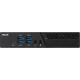 Asus Mini PC PB40-BC178ZV siyah masaüstü bilgisayarın USB bağlantı noktaları ve havalandırma ızgarası