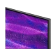 Samsung 100QN80F QLED 4K Ultra HD televizyon siyah çerçeveli, mor çiçekli ekran görünümü