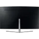 Samsung 49Q7C Ultra HD 4K QLED televizyonun siyah ekrandan görünümü, ince tasarım ve ayak detayları.