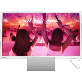 Philips 24PFK5211 LED televizyon, Full HD FHD ekranda konser sahnesi; genel renkli vitrinde TV görünümü