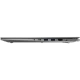 Casper Nirvana S100.1342-AF00A-G-F gri iş/ofis laptopunun yan portları ve bağlantı girişleri.