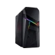 Asus GL12CM-TR002D siyah masaüstü bilgisayar, RGB aydınlatmalı ROG kasasıyla önden görünüm
