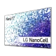 LG 50NANO776PA Ultra HD 4K LED televizyon ekranında NanoCell temalı mavi-mor renkli görüntü