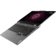 Gri Lenovo LOQ 15ARP9 83JC00FKTR CD60 oyuncu laptop, açık ekranlı ve açılı üstten görünümde