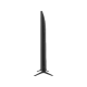 LG 70UN70706LB Ultra HD 4K LED televizyon, siyah çerçeveli şık tasarım, ayaklı dikey görünüm.