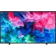 Philips 43PUS6503 Ultra HD 4K LED televizyon; renkli çiçek manzaralı ekran, genel siyah tasarım