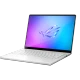 Asus ROG Zephyrus G14 GA403GM-SY117 gümüş renkli ultrabook laptop, RGB aydınlatmalı ekran görünümüyle.