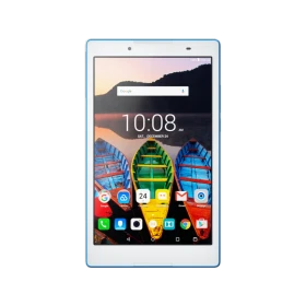 Lenovo TAB3 8 beyaz renkli uygun fiyatlı tablet; üzerinde uygulama ekranı görünüyor.