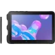 Samsung Galaxy Tab Active Pro siyah tablet, darbe dayanıklı tasarım ve kalem aksesuarıyla endüstriyel kullanım için.