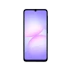 Samsung Galaxy A07 mor akıllı telefon, önden görünüm; geniş ekran ve damla çentikli tasarım