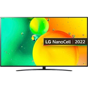 LG 65NANO766QA Ultra HD 4K LED televizyon, NanoCell 2022 teknolojili, genel renkli TV ekranı vitrin görünümü