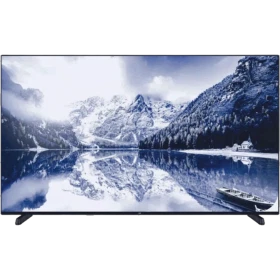 SEG 65SUA740 Ultra HD 4K LED televizyon, dağ gölü manzarasını ekranda gösteriyor