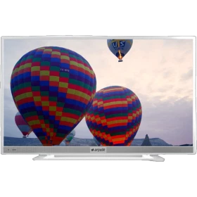 Arçelik A22 LW 5533 Full HD LED televizyon, ekranda renkli sıcak hava balonları ve beyaz çerçeve.