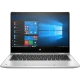 HP ProBook x360 435 G7 175X4EA gümüş 2’si 1 arada laptop; açılmış ekran ve siyah klavye görünüyor.