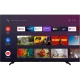 Vestel 58UA9631 Ultra HD 4K LED televizyon, akıllı TV menüsü açık siyah ekranıyla önden görünür.