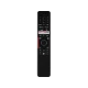 Vestel 75QG9840 Ultra HD 4K QLED televizyon kumandası, siyah tasarım ve akıllı TV tuşlarıyla