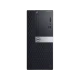 Dell OptiPlex 5070 masaüstü bilgisayar, siyah kasa, ön panel ızgarası ve bağlantı portlarıyla önden görünür