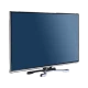 Vestel 55PF9060 Full HD LED televizyon, siyah çerçeveli ekranı ve gümüş renkli ayak standıyla önden görünüm