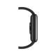 Xiaomi Smart Band 9 Pro siyah akıllı bileklik, yandan görünümü ve kavisli kayışıyla sergileniyor