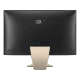 Asus Vivo V222UBK-BA056T masaüstü bilgisayarın siyah arka paneli ve beyaz ayağı görülüyor