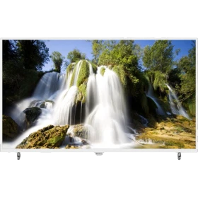 Sunny SN32DIL04-B HD Ready HD TV, şelale manzarası gösteren ince çerçeveli televizyon