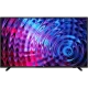 Philips 43PFS5503 Full HD LED TV, siyah kasa üzerinde canlı renkli soyut ekran görüntüsü