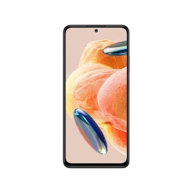 Xiaomi Redmi Note 12 Pro beyaz akıllı telefon, önden görünüm, çerçevesiz ekran ve kamera deliği