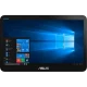 Asus V161GART-BD003R masaüstü bilgisayar, siyah kasası ve Windows masaüstü ekranıyla önden görünüm