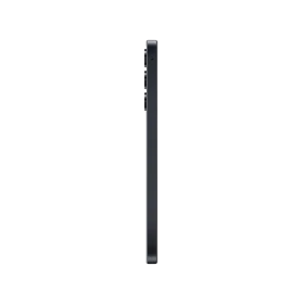 Samsung Galaxy A16 siyah akıllı telefonun yan profili, ince gövde ve kamera çıkıntısı detaylarıyla