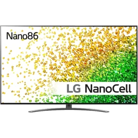 LG 75NANO866PA Ultra HD 4K LED TV, ekranda NanoCell yazısı ve renkli görsel dokusu