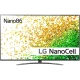LG 75NANO866PA Ultra HD 4K LED TV, ekranda NanoCell yazısı ve renkli görsel dokusu
