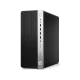 HP EliteDesk 800 G5 7PE86EA masaüstü bilgisayar, siyah kasası ve ön panel bağlantılarıyla.