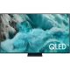 Samsung 55Q7F5 QLED Ultra HD 4K televizyon; QLED yazılı canlı manzara ekranı ve ince siyah tasarım.