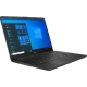 HP 255 G8 27K40EA023 iş ve ofis laptopu, koyu gri tasarım ve açık Windows ekranı ile önden görünüm
