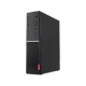 Lenovo V520S SFF 10NM0046TX siyah masaüstü bilgisayar, kompakt kasası ve ön panel bağlantılarıyla.